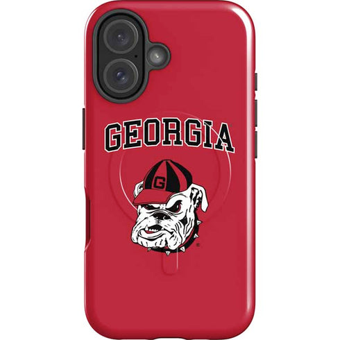 University of Georgia Bulldogs Logo iPhone 16 Plus Magsafe Impact Case
